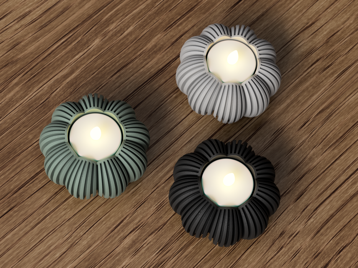 Kürbisförmiger Teelichthalter