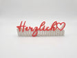 Herzlich Willkommen – Decorative Lettering Sign with Heart - NUVIA Home