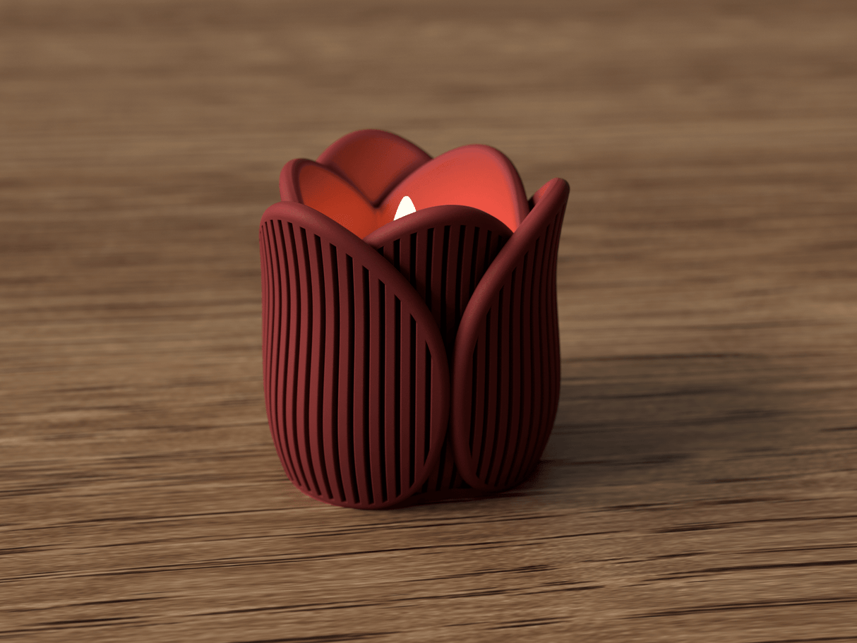 Japandi Tulip Tealight Holder - NUVIA Home