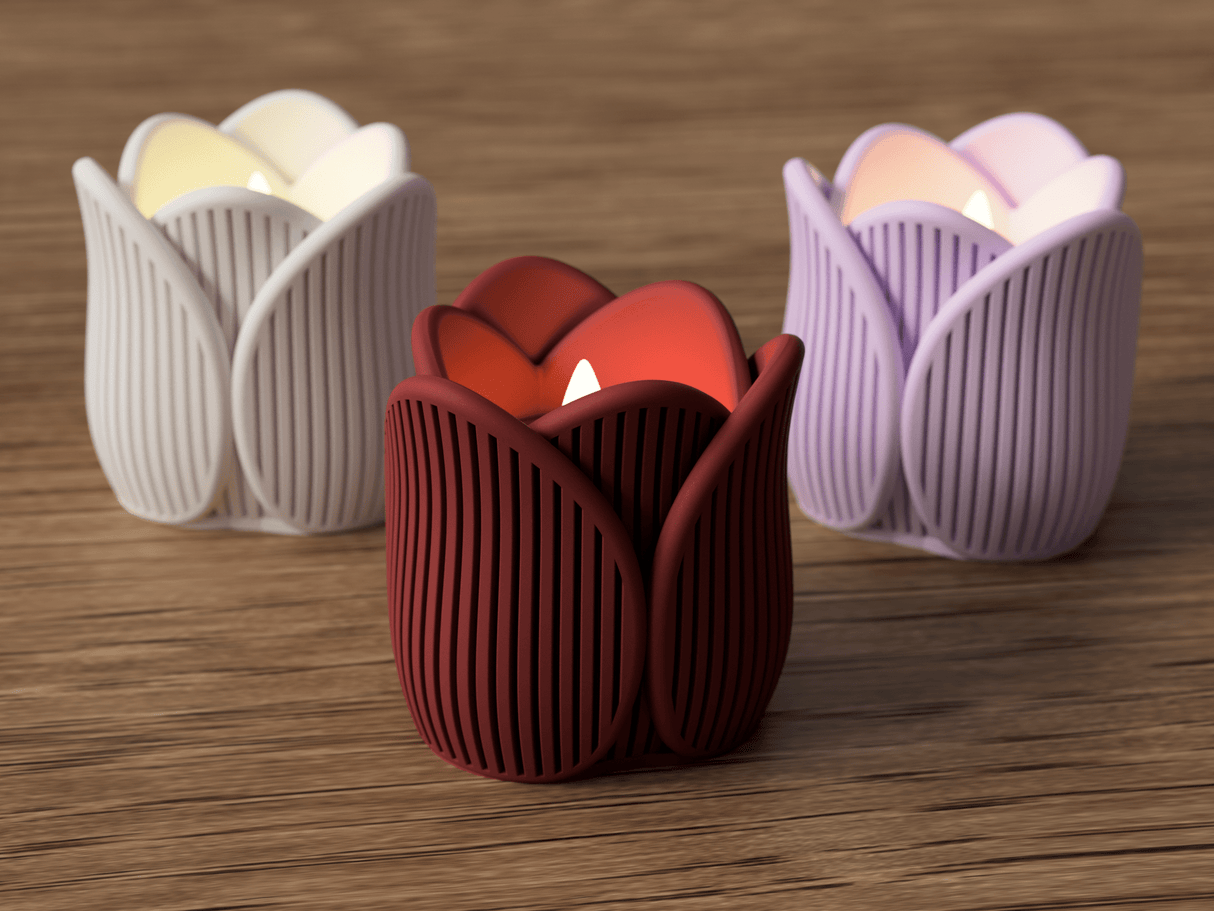 Japandi Tulip Tealight Holder - NUVIA Home