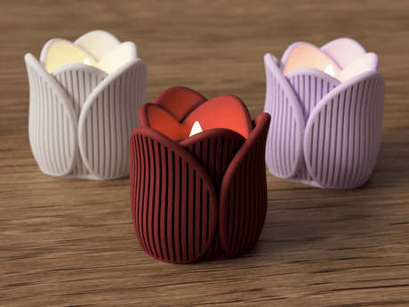 Japandi Tulip Tealight Holder - NUVIA Home