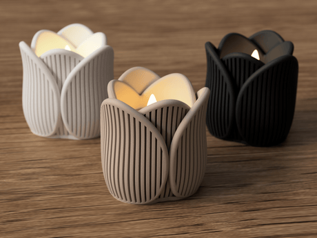 Japandi Tulip Tealight Holder - NUVIA Home