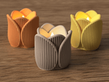 Japandi Tulip Tealight Holder - NUVIA Home