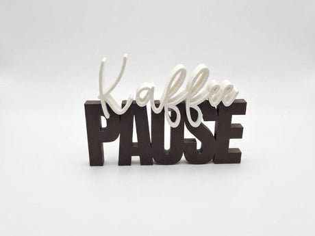 Kaffee PAUSE 3D Printed Japandi Minimalist Coffee Sign | Home Decor - NUVIA Home