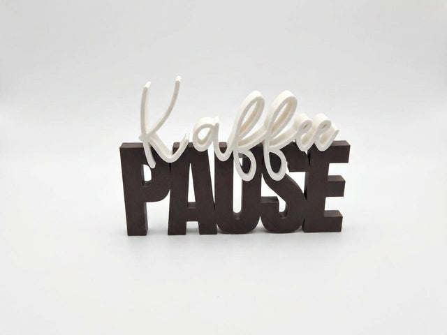 Kaffee PAUSE 3D Printed Japandi Minimalist Coffee Sign | Home Decor - NUVIA Home