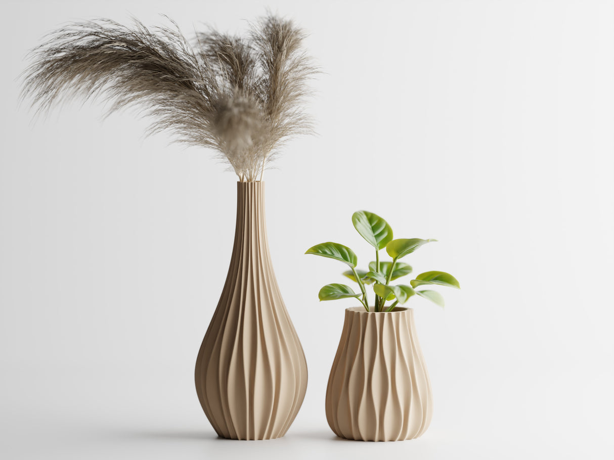 Sinus Vase – Dessert Tan